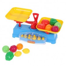 Игровой набор "Весы" + Набор продуктов (12 элементов) в сеточке 53787