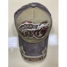 Бейсболка Sharks коричневый